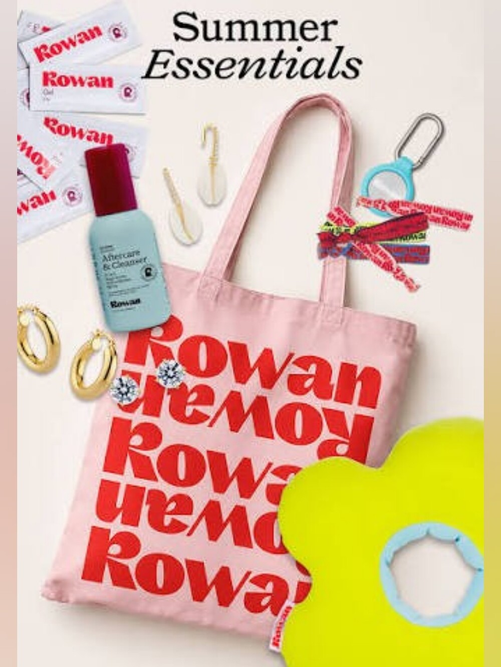 Rowan Reusable Pink Tote Bag
